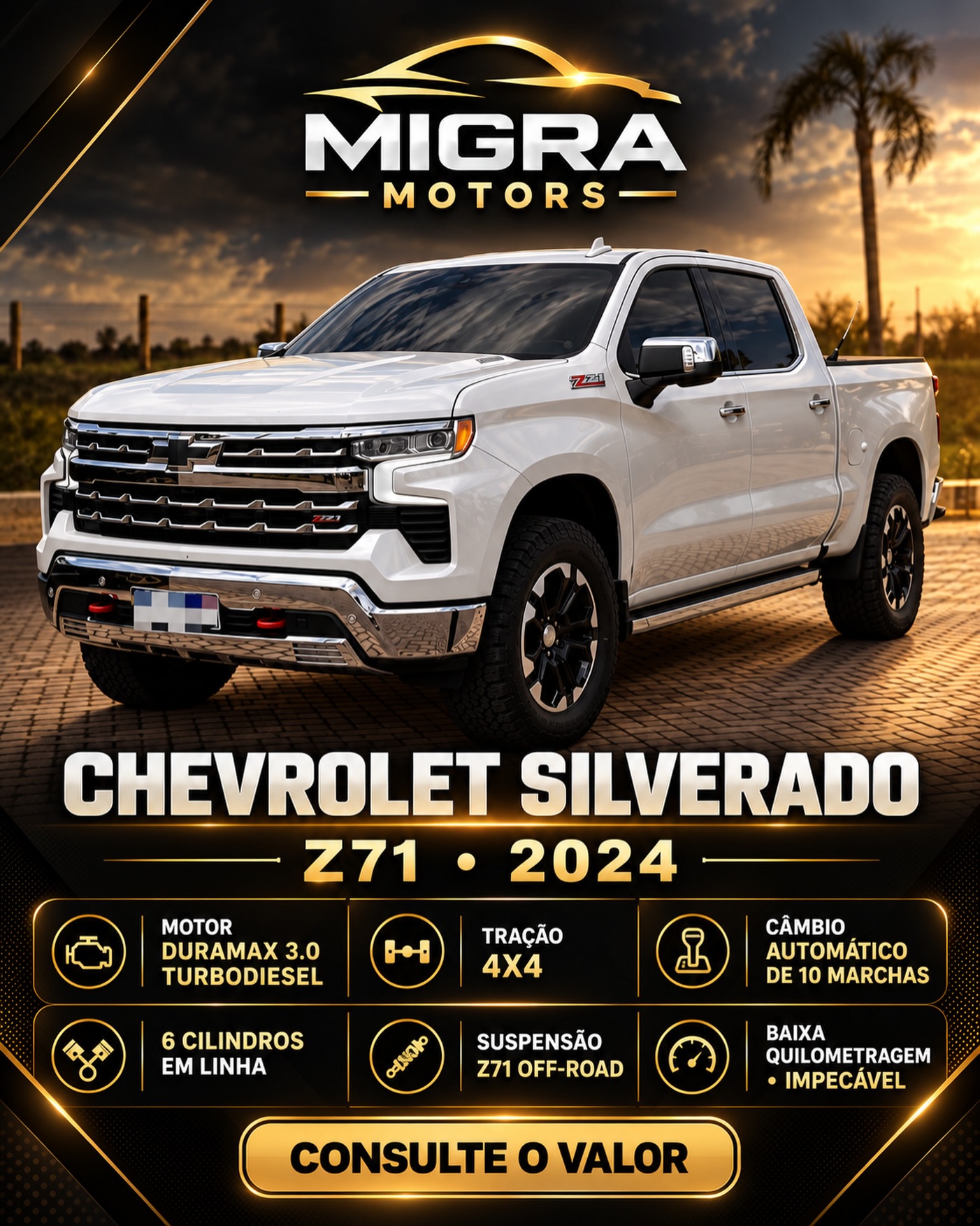 Anúncio da Silverado Z71